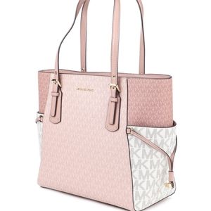 Michael kors voyager east west tote and continental wallet ballet vanilla pink